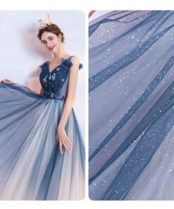 blue and pink prom dress 1001-02