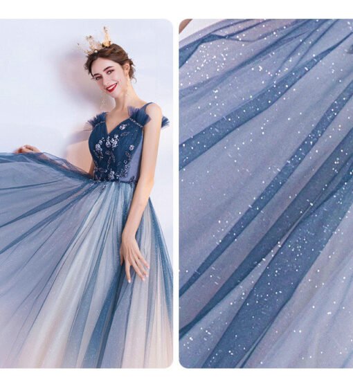 blue and pink prom dress 1001-02