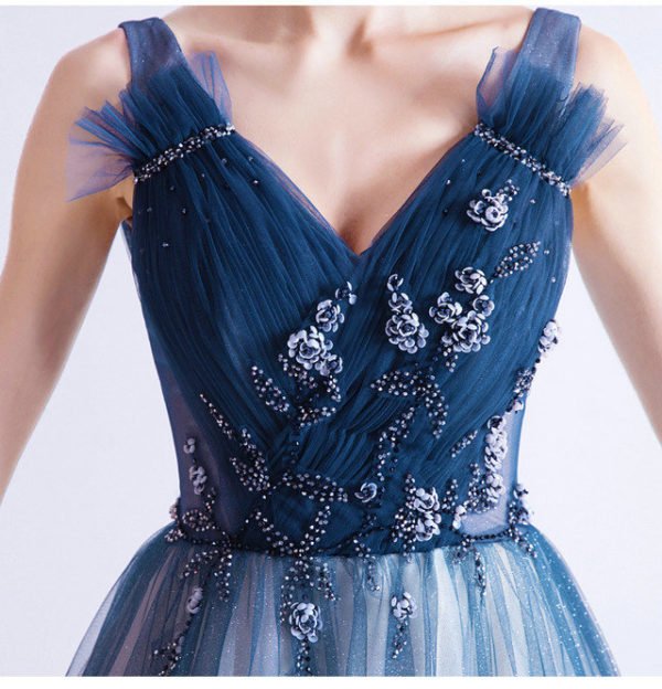 blue and pink prom dress 1001-06