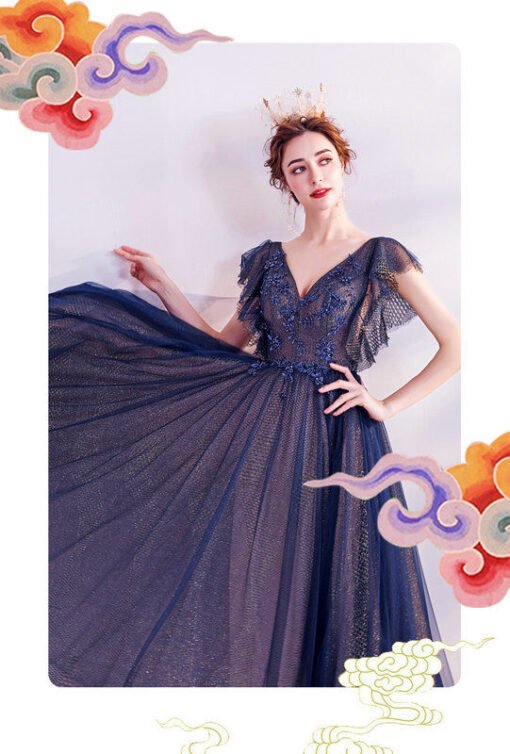 blue bridesmaid dress 1020-002