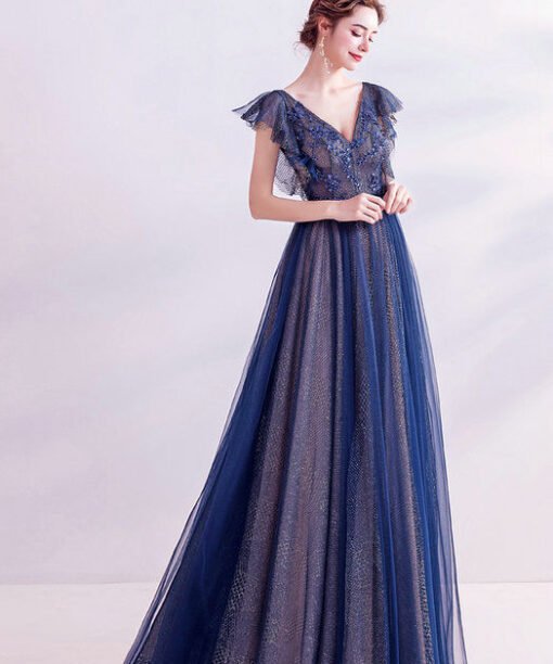 blue bridesmaid dress 1020-003