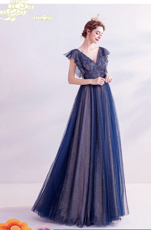 blue bridesmaid dress 1020-003