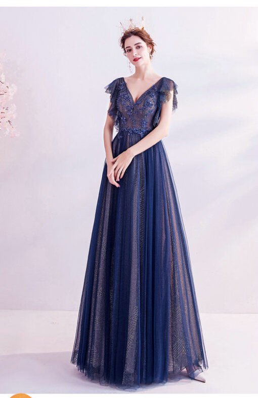blue bridesmaid dress 1020-005