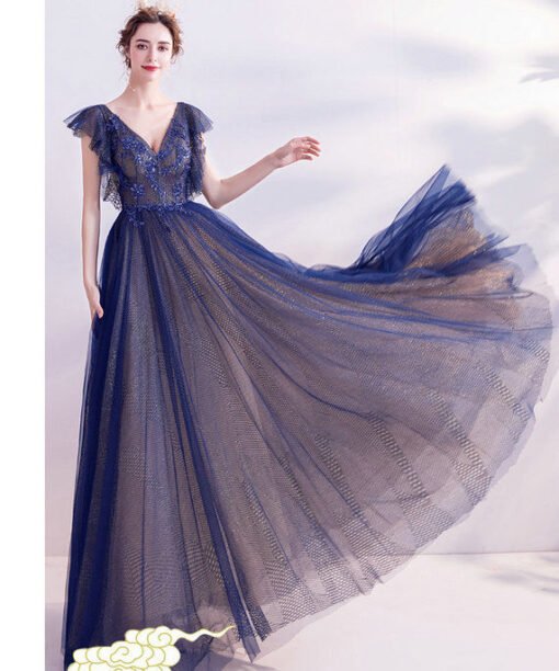 blue bridesmaid dress 1020-006