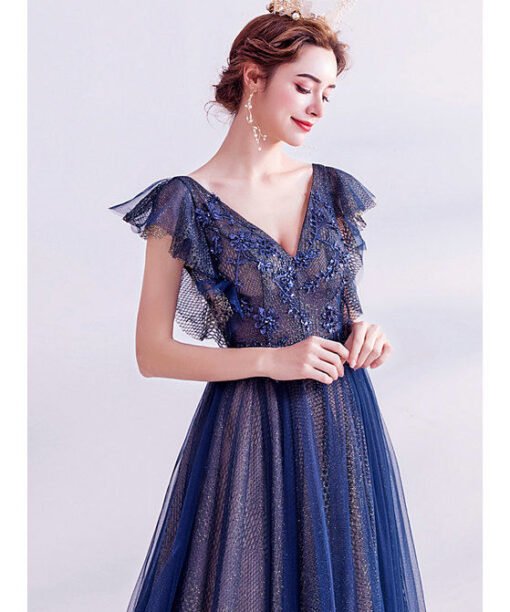 blue bridesmaid dress 1020-009