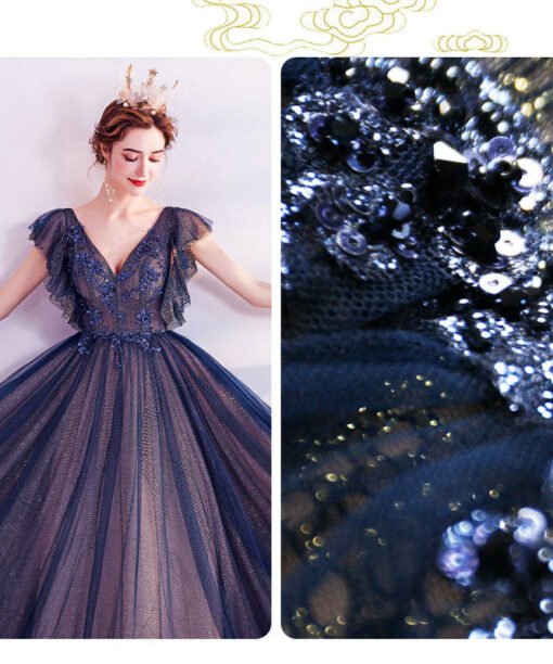 blue bridesmaid dress 1020-010