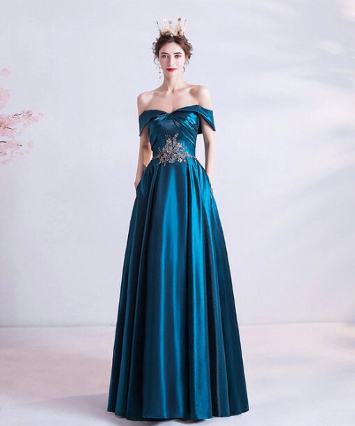 dark blue ball gown 1002-06