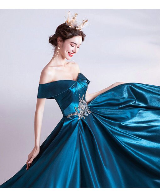 dark blue ball gown 1002-07