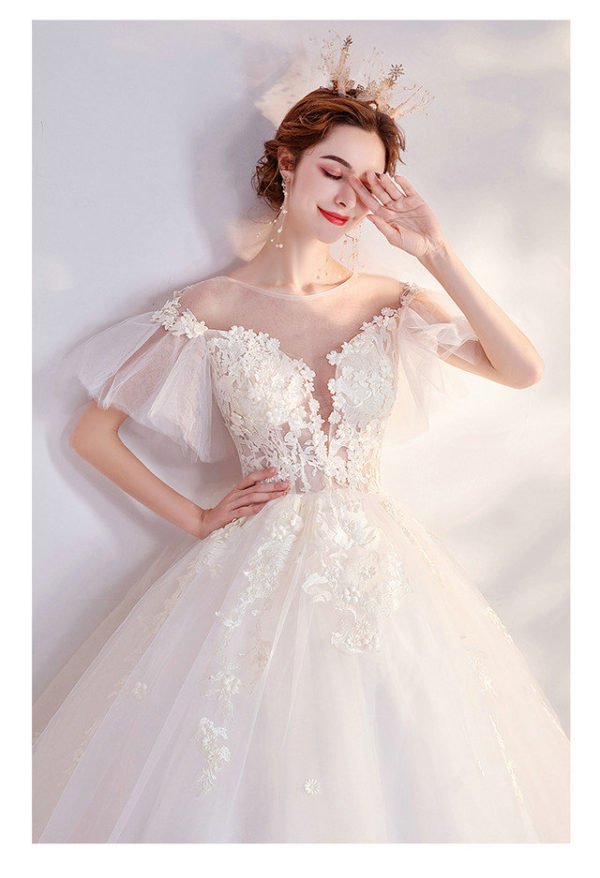 deep v neck wedding dress 998-06