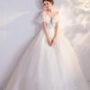 deep v neck wedding dress 998-07