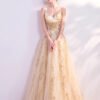 gold formal dress 1019-008