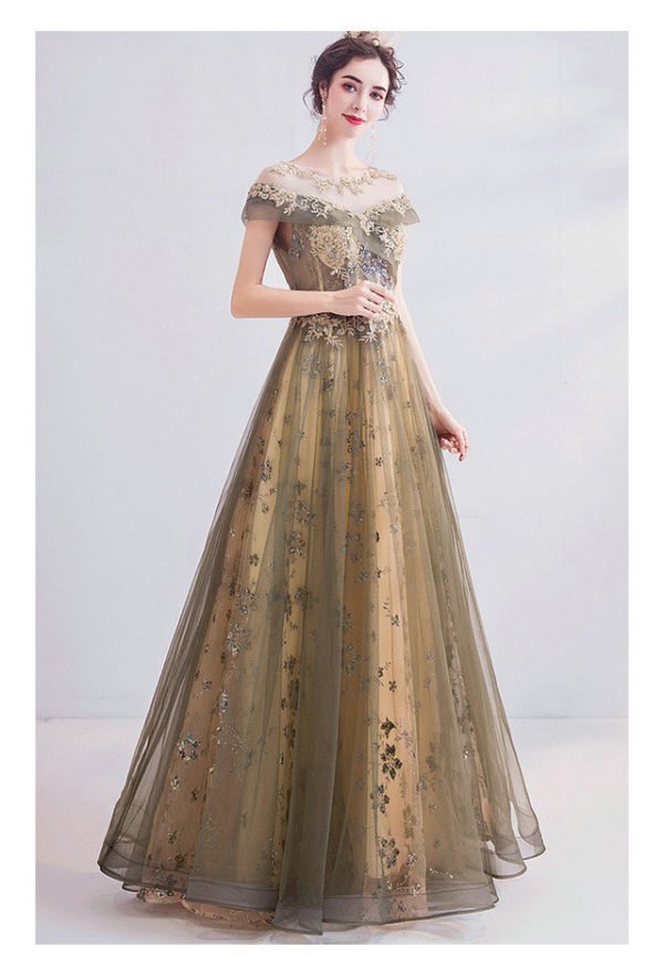 gold lace prom dress 1008-04