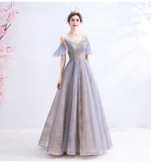 grey blue prom dress 1004-03
