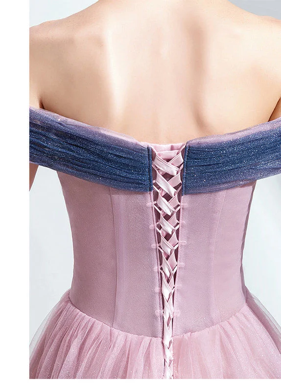 pink and blue prom dress 1018-004