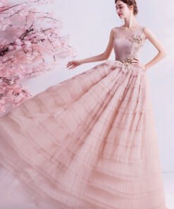 pink formal dress 999-01