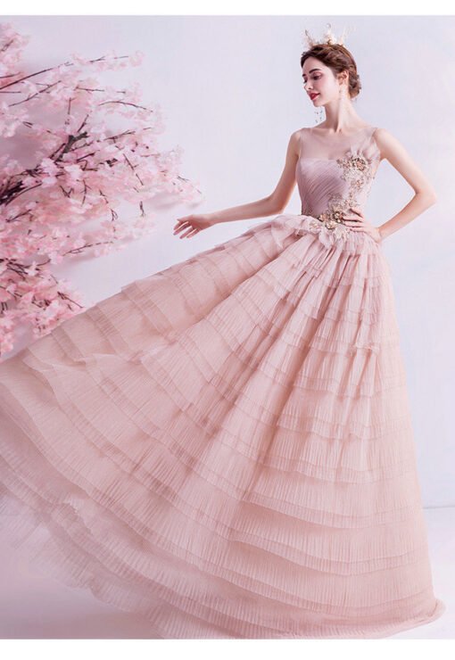 pink formal dress 999-01