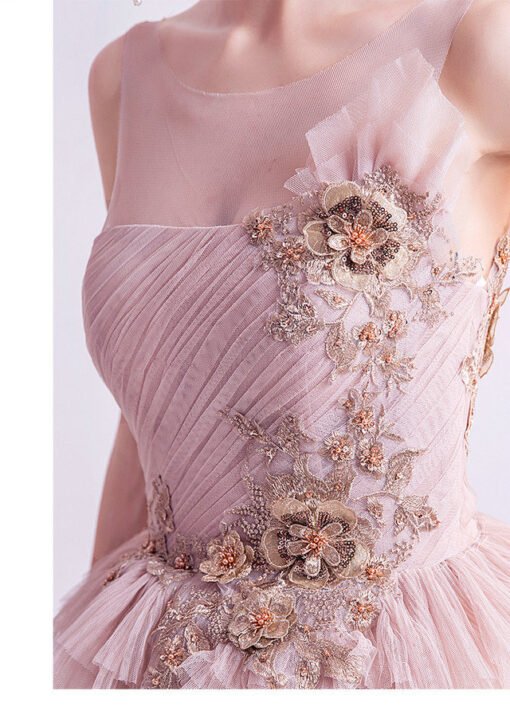 pink formal dress 999-03