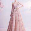 pink formal dress 999-04