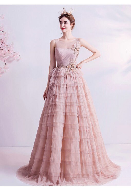 pink formal dress 999-04