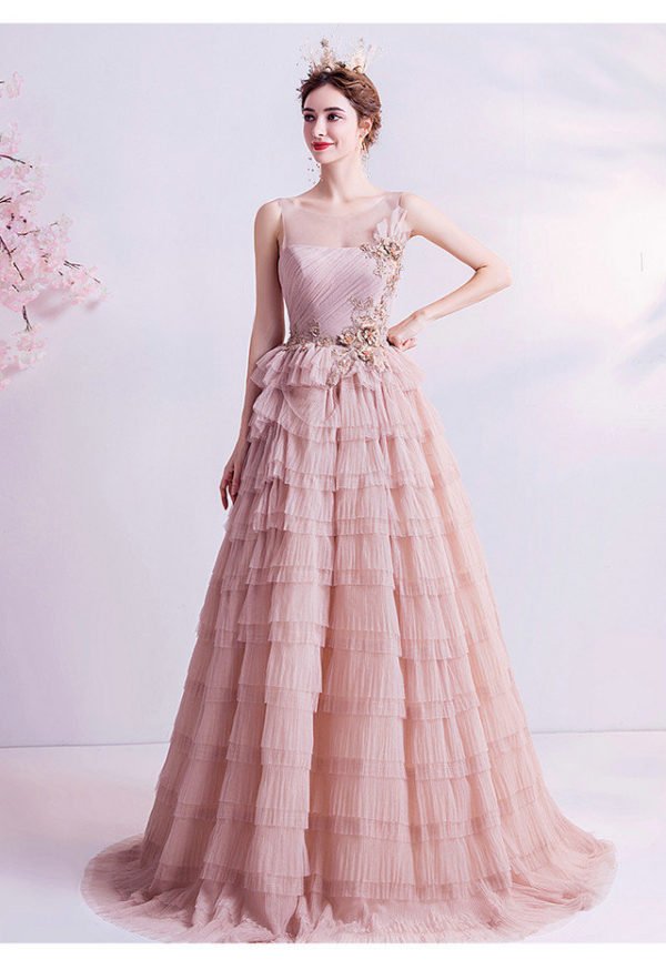 pink formal dress 999-04