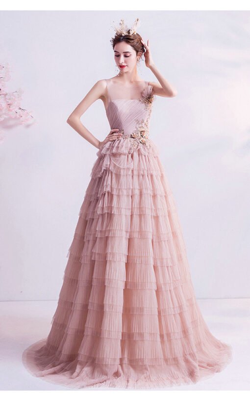 pink formal dress 999-06