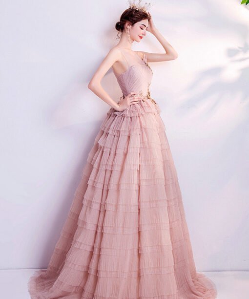 pink formal dress 999-07