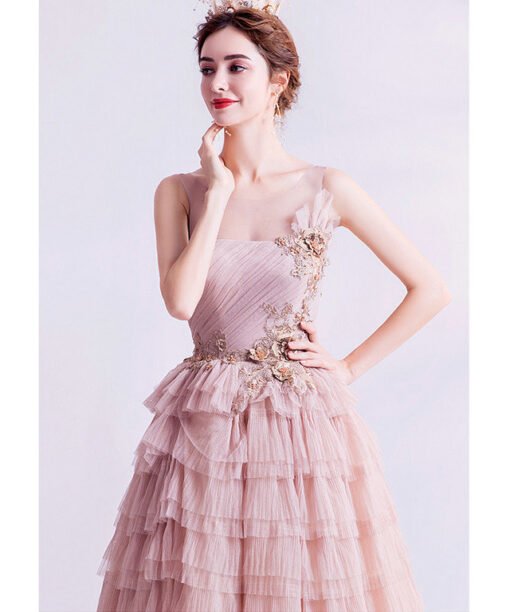 pink formal dress 999-09
