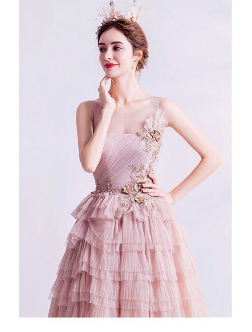 pink formal dress 999-09