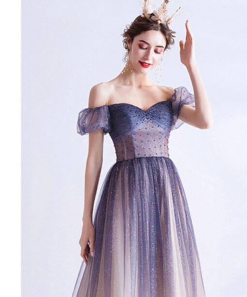 purple and pink prom dress 1009-03