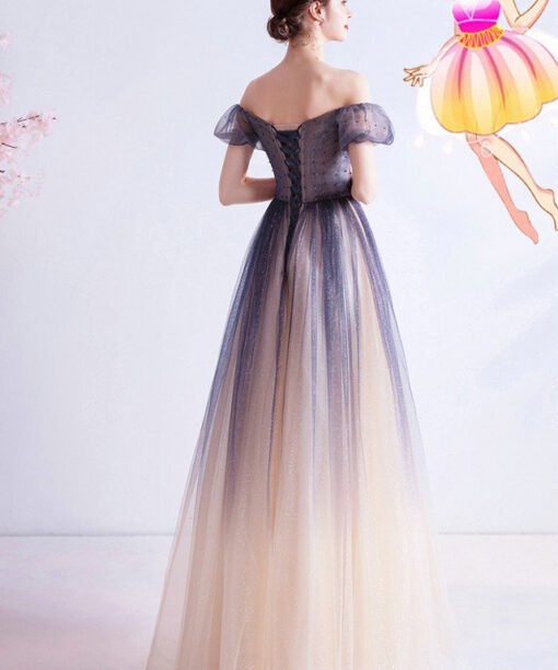 purple and pink prom dress 1009-06