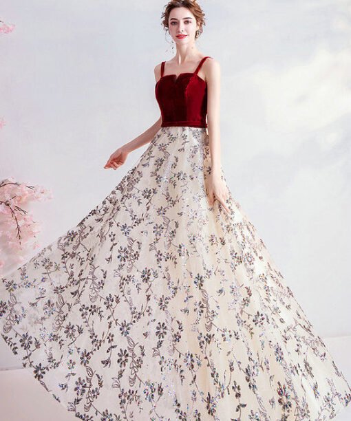 red formal dress 1014-002