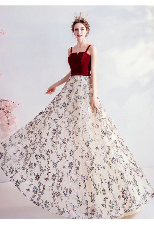 red formal dress 1014-002