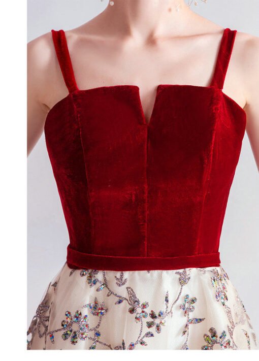 red formal dress 1014-004