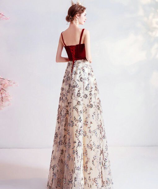 red formal dress 1014-005