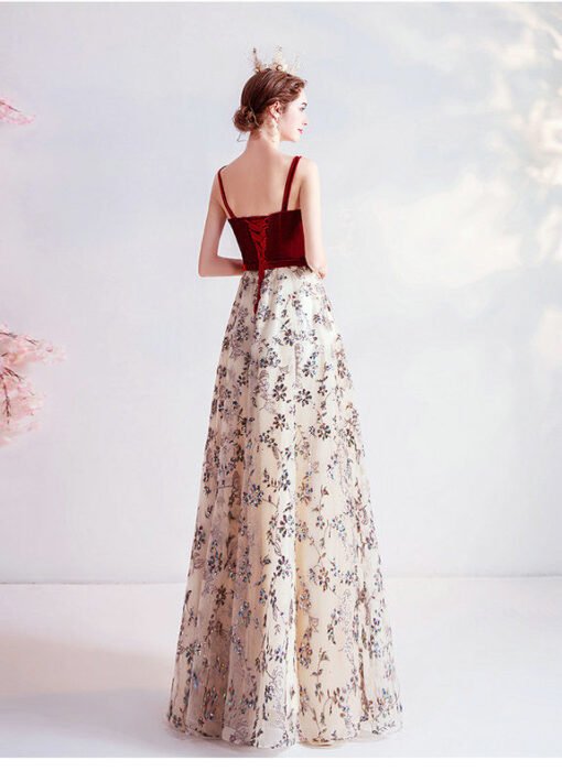 red formal dress 1014-005