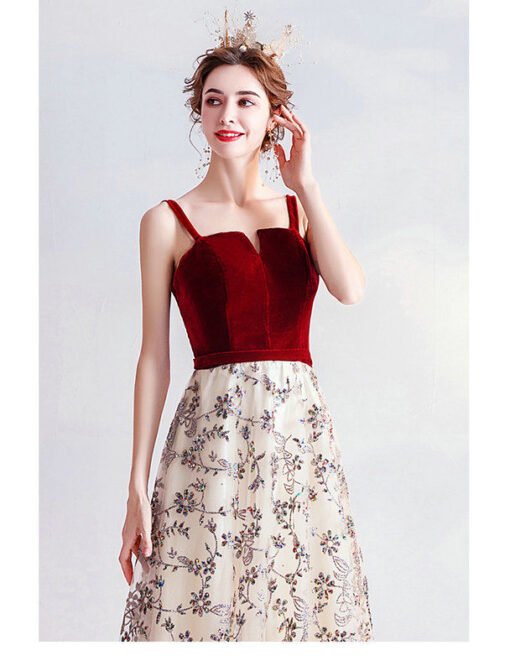 red formal dress 1014-006