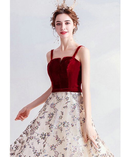 red formal dress 1014-007