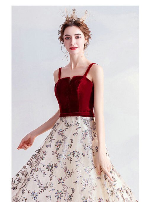 red formal dress 1014-007