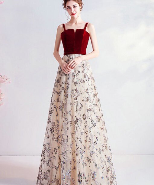 red formal dress 1014-008