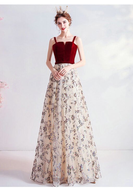 red formal dress 1014-008