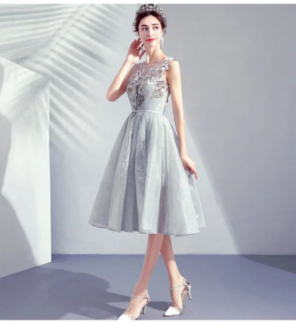 silver cocktail dress 1010-02