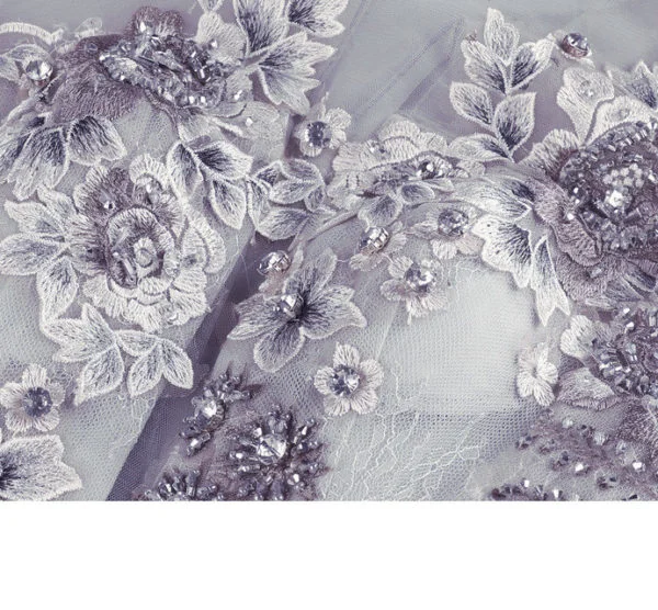 Silver Cocktail Dress Short Grey Prom Dress For Sale - Image 7