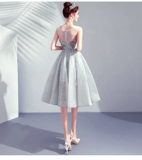 silver cocktail dress 1010-07