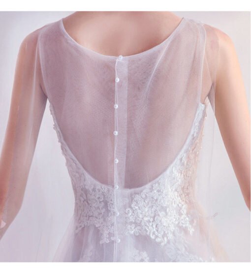 simple white wedding dress 1016-003