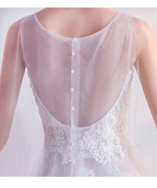 simple white wedding dress 1016-003