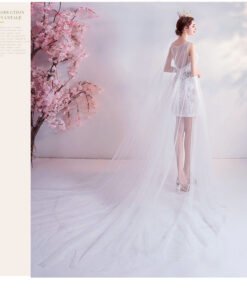simple white wedding dress 1016-005