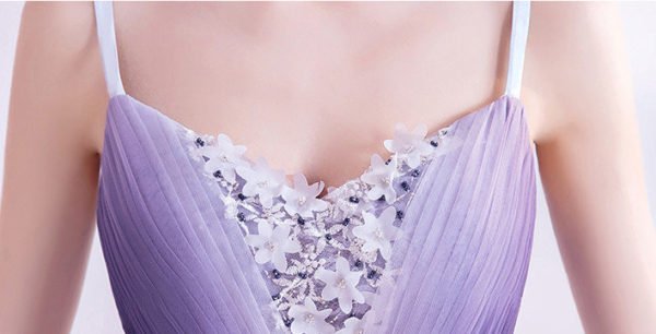Strap Prom Dress Purple A Line Long Bridesmaid Dress - Image 10