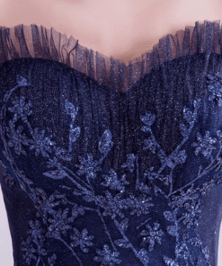 strapless blue prom dress 1013-01