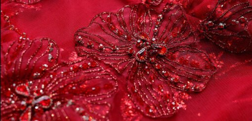 Strapless Red Prom Dress A Line Long Evening Dress Wholesale - Image 7