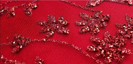 Strapless Red Prom Dress A Line Long Evening Dress Wholesale - Image 8